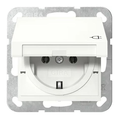 Gira Presa SCHUKO KD System 55 Bianco puro m [445427], 4454 27