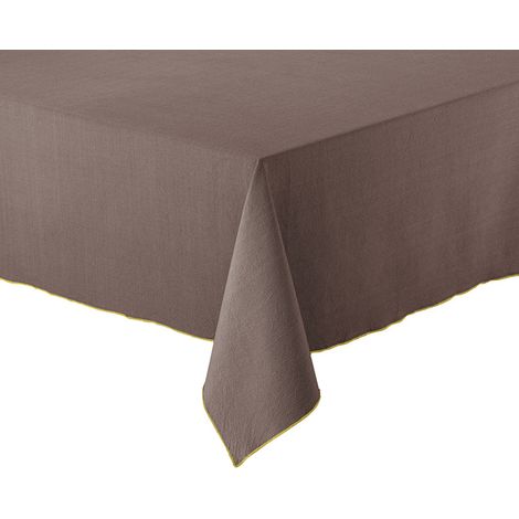 VIVARAISE - Nappe domestique en coton recyclé marron - Winkler (170 x 300 cm)