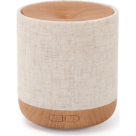 Diffuseur arômes ultrasonique housse tissu, veilleuse, humidificateur lumière aromathérapie (1/5)