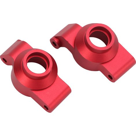 Support d'essieu arrière en alliage d'aluminium, support de moyeu arrière en métal pour TRAXXAS MAXX 1/10 89076 4, pièces et accessoires d'amélioration pour voiture RC, rouge (1/5)