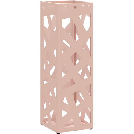 Porte-parapluie avec stockage Rose 15,5 x 15,5 x 49 cm Métal (1/5)