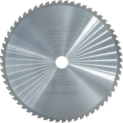 Lama in carburo Drytech Ø 255x2x25,4 mm 60D per acciaio comune - JEPSON 600598
