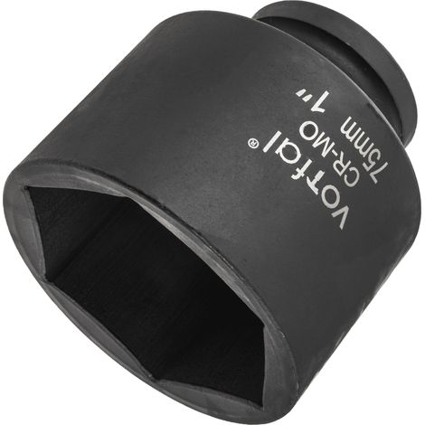 Douille d'impact 1 pouce pour clé à choc 75 mm de long 90 mm CR-MO 6 pans (1/3)