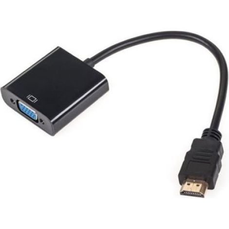 Adaptateur AV - HDMI vers VGA + Jack 3,5 mm - Pour ordinateur portable et projecteur - Noir - 1 pièce