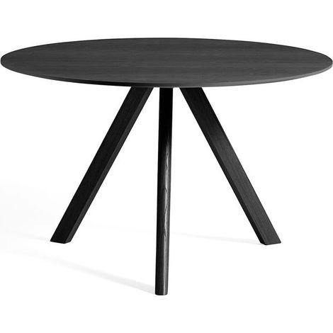[NEUWERTIG] B-Ware HAY Copenhague CPH20 Bistrotisch Tisch Esstisch Schwarz Eiche Rund ø120cm (1/2)