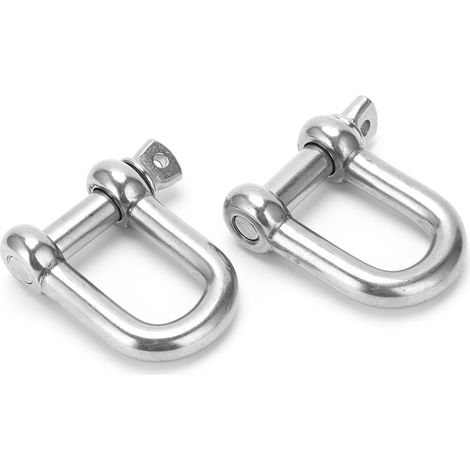 Manille à vis M18 en acier inoxydable 304, 2 pièces pour levage de chaînes et câbles (1/5)