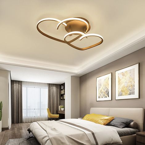 LED Moderne Deckenleuchte Dimmbare Fernbedienung Deckenleuchte Schlafzimmer Pendelleuchte Herzform Design Kronleuchter für Schlafzimmer Wohnzimmer Restaurant Kinderzimmer (55 cm)