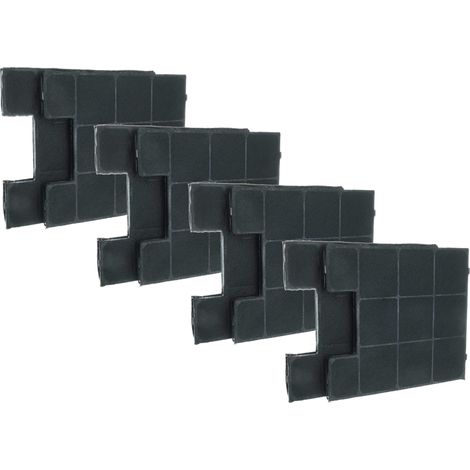 vhbw 8x filtro de carbón activado compatible con Teka FW K 225 campanas cocina