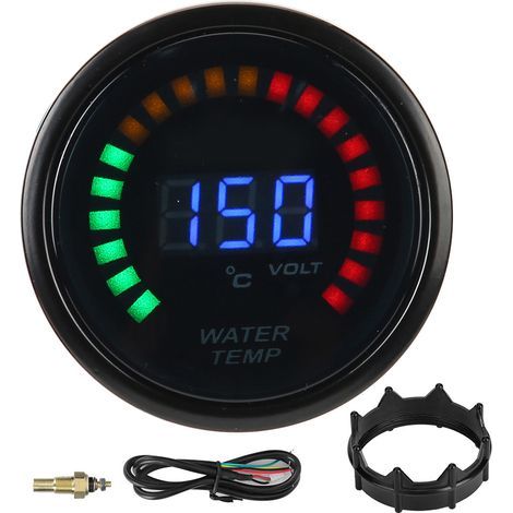 Digitales LED-Kfz-Wassertemperaturmessgerät mit 52-mm-Sensor, 20–150 °C, für 12-V-Kfz-Anlagen (1/5)