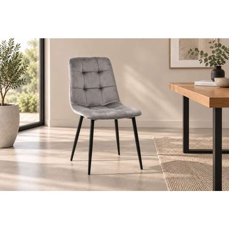 Domo Mea Sedia Baviera Antracite - Design Moderno e Leggero - 43x51x88 cm (1/5)