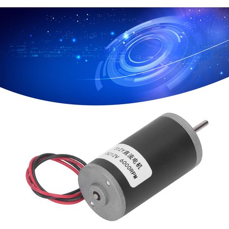 Moteur CC miniature 31ZY à aimant permanent et tube en acier, 12 V, à vitesse réglable, rotation avant et arrière, couple élevé (6 000 tr/min). (1/5)
