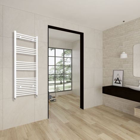 AICA Sanitär Handtuchtrockner Heizkörper Badheizkörper Seittenanschluss Handtuchwärmer 1600x500mm Anthrazit 899W (1/5)