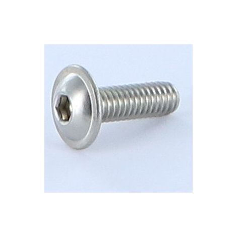 Vis métaux BHC (Tête Bombée Hexagonal creux) Embase collerette M4X12 Clé de 2.5 HC2.5 Inox A4-1 pièce
