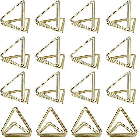 30 porte-cartes triangulaires, porte-numéros de table, porte-photos, pinces pour photos - FFY (1/4)