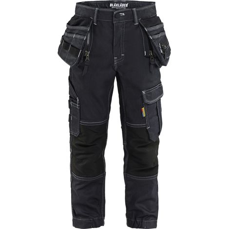 Pantalon de travail X1900 Artisan Stretch enfant - Marine/Noir 110/116