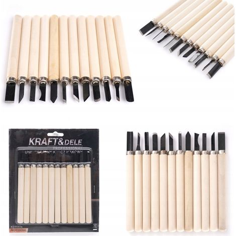 Juego de 12 cinceles para tallar Kraft Dele KD11774. (1/5)