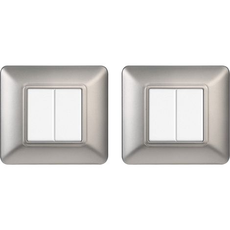 gloca Set 2 Placche Plastica 2P Silver Compatibili Matix (1/4)