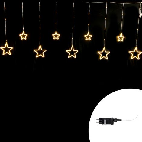 Tenda luminosa con Stelle neon 3 metri Led Bianco Caldo stalattiti altezza 100cm per interno Wisdom (1/5)