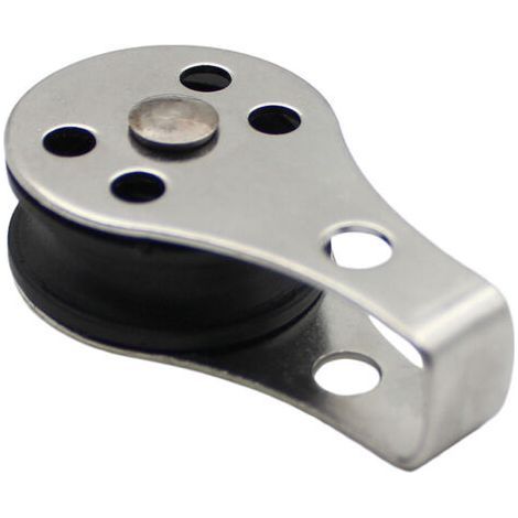 Stainless Steel Lifting Pulley, Single Pulley, for Large Kayaks, Canoes, Factories, Buildings, etc., Set of 4. (1/5)