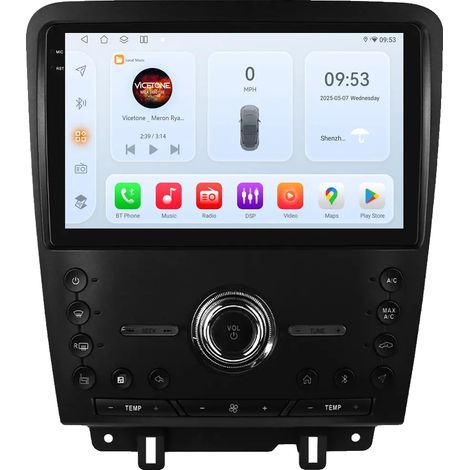 Lettore multimediale per auto, touchscreen, sistema di navigazione, compatibile con Ford Mustang 2010-2014, QS2 aggiungi AHDC2 (1/2)