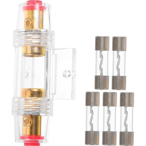 5-teiliges AGU-Inline-Sicherungshalter-Set mit Sicherungen, Zubehör für Audioinstallateure und Autoelektriker, robustes und hochtemperaturbeständiges PC-Material, ungefähre Ausführung (1/5)