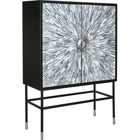 Commode Os Résine 100X40X140 Taracea Noir (1/5)