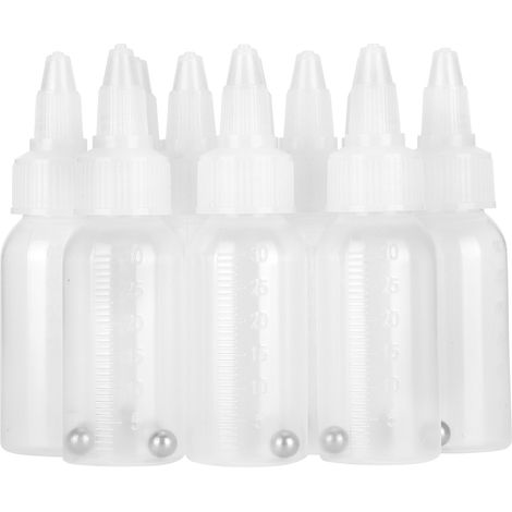 Flacon de peinture vide de 30 ml, résistant à la corrosion, avec graduation. Récipient pour pigments et condiments. (1/5)