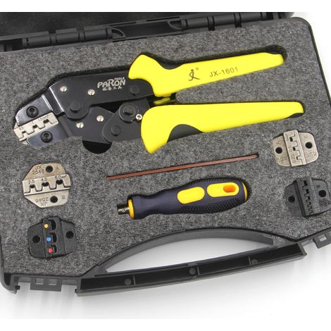 Pince à sertir professionnelle PARON pour fils, pince à sertir à cliquet pour cosses, outil de sertissage pour embouts de câble (1/5)