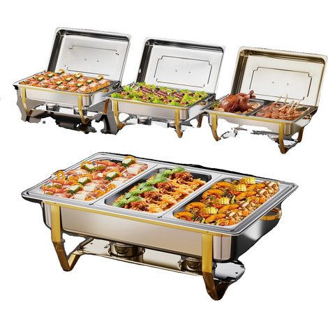 Chauffe-aliments, capacité de 7,5 L, construction en acier inoxydable durable, Ensemble 2 (1/2)