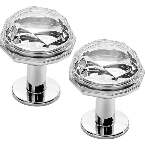 2 Pièces Bouton Poussoir De Toilette, Remplacement Du Bouton Poussoir De Toilette, Bouton De Réservoir De Toilette En Strass (1/5)