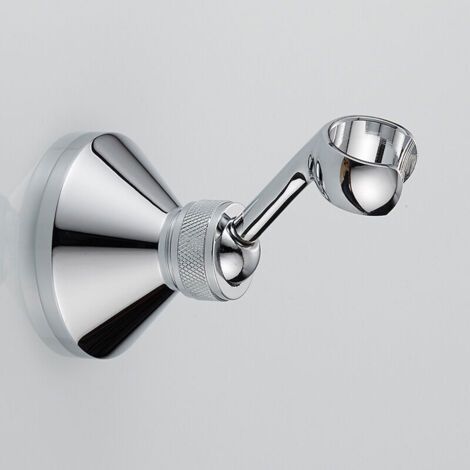 Support de pommeau de douche réglable à 360° pour fixation murale, support de douchette réglable pour salle de bain (1/4)