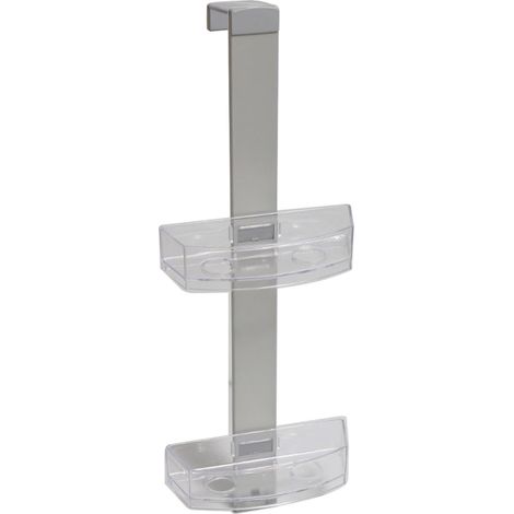 Duschregal Clear mit 2 Ablagen 9 × 25 × 68 cm (1/5)