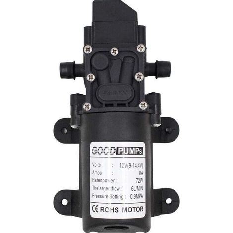Pompe Aspirante À Membrane Haute Pression 12V 72W 6L Tuyau Droit Pour Eaux Usées (1/4)