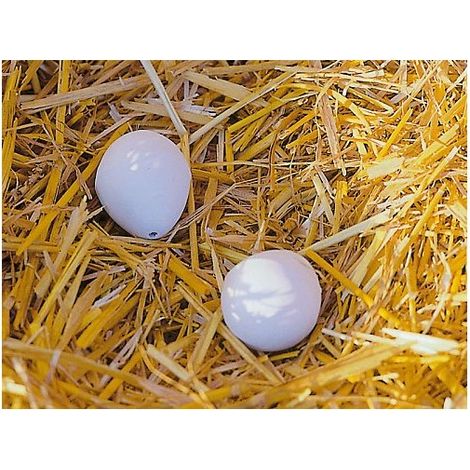 12 faux �ufs d'argile pour poulets, (6 x 2uds)