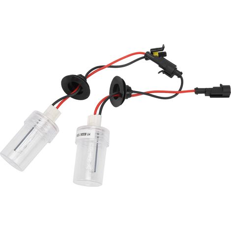 Lot de 2 ampoules xénon HID de remplacement pour phares de voiture 12 V, 100 W, 8000 K, culot H1 (1/5)