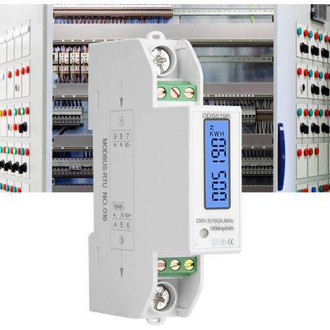 DDS519R Wattstundenzähler, intelligenter digitaler Haushaltsenergiezähler mit einphasigem 1P 230V-Anschluss (1/5)