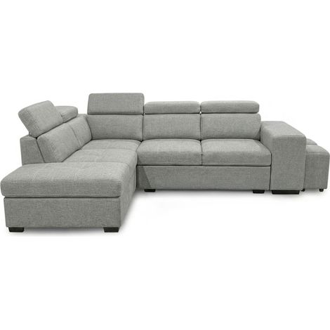 Sofa Cama Rinconera Teen + Puf con Arcon 264cm, Gris, Izquierdo (1/5)