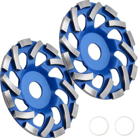2 Pièces Disque Diamant Abrasif 125 à Meuler le Béton (Bleu) (1/5)