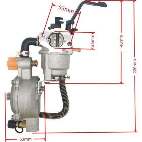 Carburateur pour moteur OHV 5,5-6,5 CV - Compatible Honda GX140/GX160/GX200 et moteur 168F, pour équipement de jardin, Réf. 505-036 (1/5)