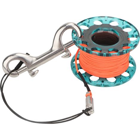 Bobine de plongée sous-marine 30 mètres, 4 couleurs, accessoire durable pour plongeur (Bleu) (1/5)