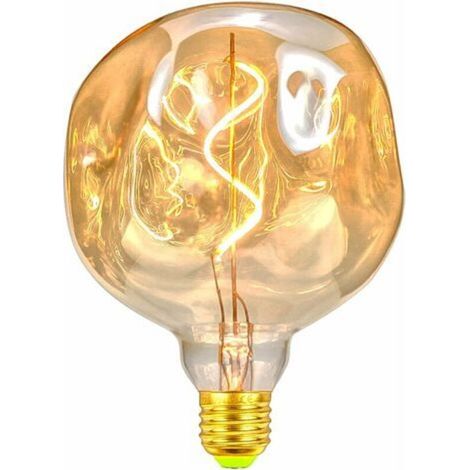 Pair - Ampoules LED vintage 4 W à intensité variable - Forme irrégulière - 220/240 V - Vis Edison E27 - Spécialité - Ampoule décorative antique (Pierre) (1/5)