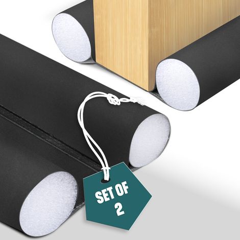 Lot de 2 Boudins de Porte Isolants coupe froid Découpables 96cm Noir