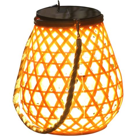 Veilleuses de Jardin, Veilleuse en Bambou, Lampe Solaire, Lampe de Cour,Lumière pour Enfants, Cadeau D'anniversaire, Lampe D'Halloween