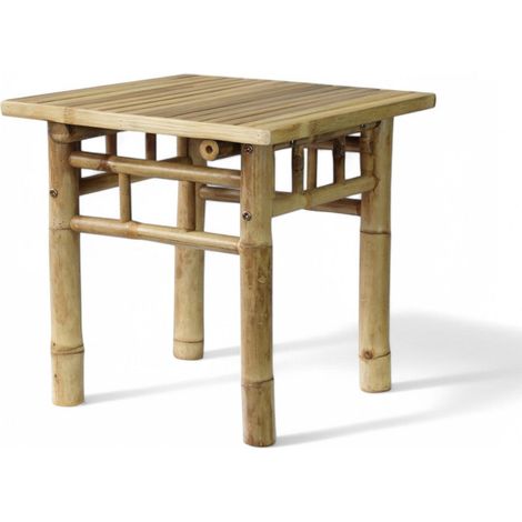 Tavolino in legno bamboo quadrato marrone 45xH45 cm Aviation 45 (1/5)