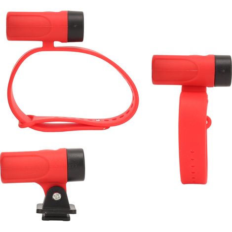 Lot de 3 lampes torches rechargeables USB pour poignet, cheville et casque de vélo, idéales pour la course à pied nocturne. (1/5)