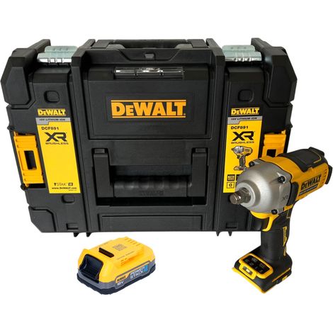 DeWalt DCF 891 NT Akku Schlagschrauber 18 V 1084 Nm 1/2" Brushless + 1x Powerstack Akku 1,7 Ah + TSTAK - ohne Ladegerät (1/5)