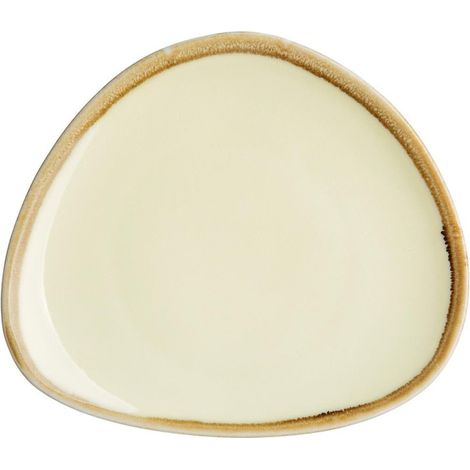 Assiette Triangulaire Couleur Sable Kiln 165 mm - Lot de 6 - Olympia (1/5)