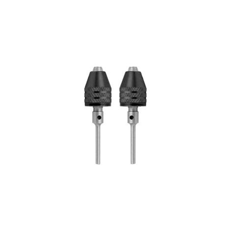 Due adattatori per mini mandrino con gambo tondo da 3 mm, mandrini a cambio rapido senza chiave, adatti per utensili rotanti Dremel, capacità (0,3-3,6 metri). - Crezuo