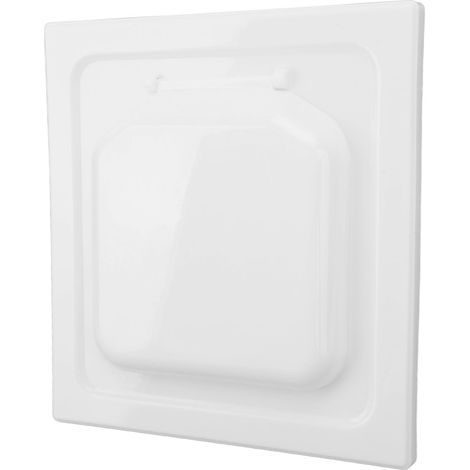 Trappe de ventilation sèche-linge extérieure à double volet en ABS blanc sortie d'évacuation avec 4 vis pour tuyaux et bouches 4 pouces (1/5)