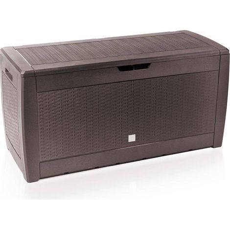 VOUNOT® 310 Liter Kissenbox, Gartenbox Aufbewahrung Wasserdicht Auflagenbox, Brown (1/5)